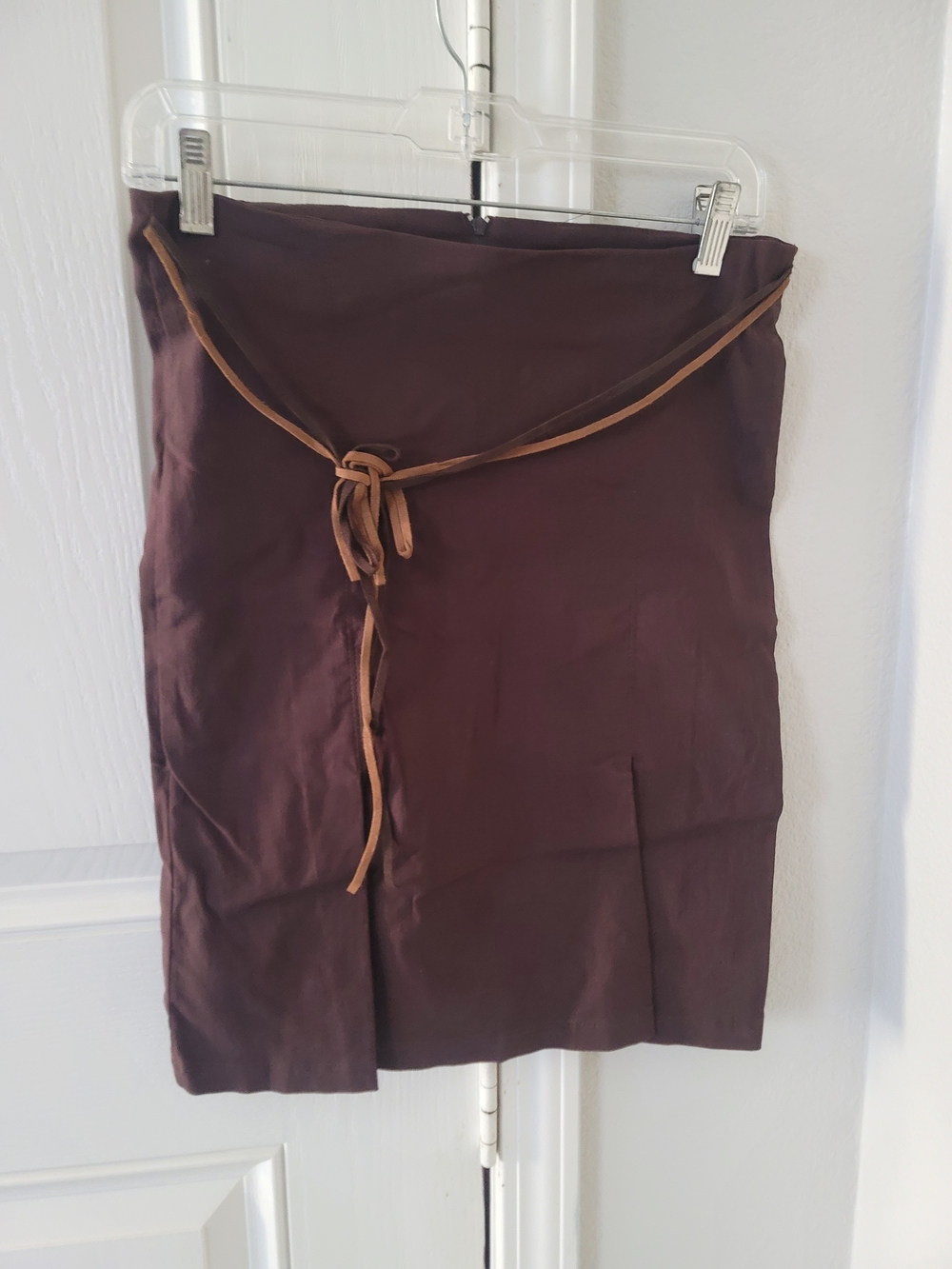 Sirens Women’s Brown Skirt  with Tie Detail